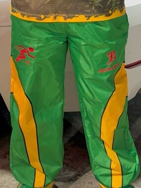 Green & Yellow Athletic Track Pants